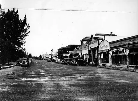 View down Main St. at Quesnel, B.C.