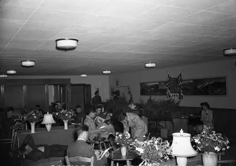 Montreal Station - service men in Legion Welcome Room