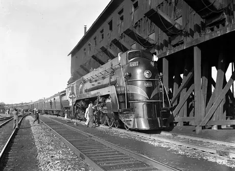 Loco 6401 - Pilot train coals at Brockville, Ontario