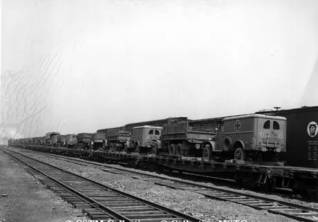 War record - U.S. train Army equipment (Halifax) May 1942