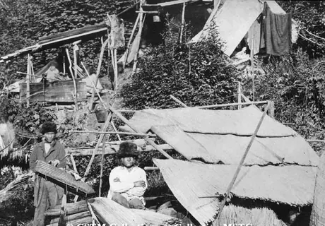 Oolachan fishing camp, Fraser river, B.C.