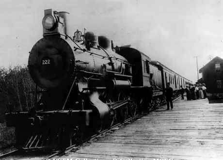 Historic - Canadian Northern train and locomotive 222